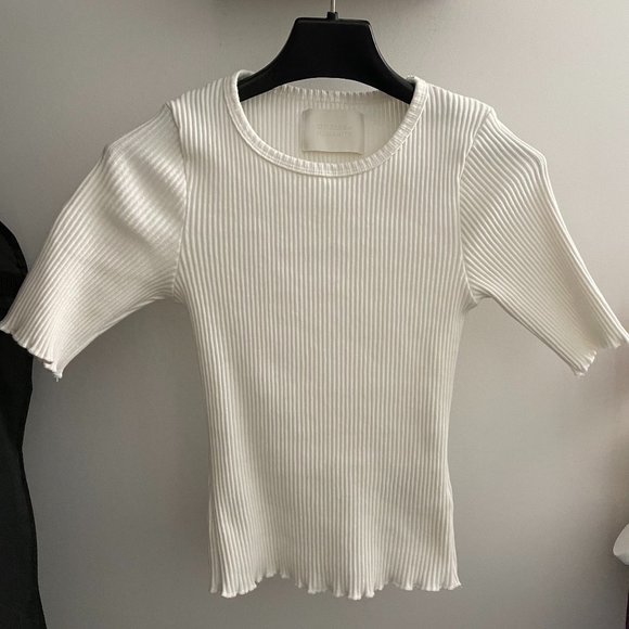 CITIZENS OF HUMANITY Cotton Ribbed Top - XS / XXS - Picture 1 of 5